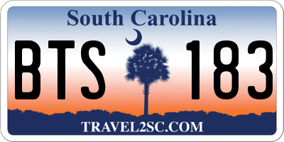 SC license plate BTS183