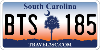 SC license plate BTS185