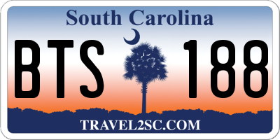 SC license plate BTS188