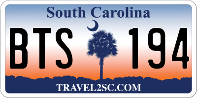 SC license plate BTS194
