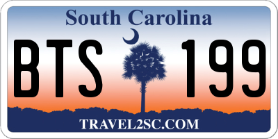 SC license plate BTS199