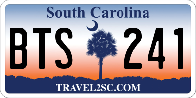 SC license plate BTS241