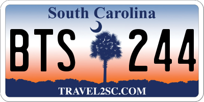 SC license plate BTS244