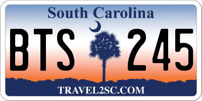 SC license plate BTS245