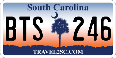 SC license plate BTS246
