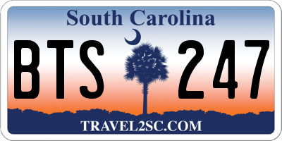 SC license plate BTS247