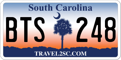 SC license plate BTS248