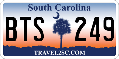 SC license plate BTS249