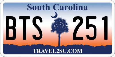 SC license plate BTS251