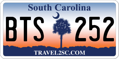 SC license plate BTS252
