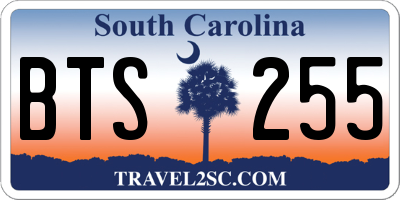 SC license plate BTS255