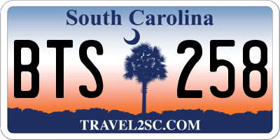 SC license plate BTS258