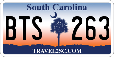 SC license plate BTS263
