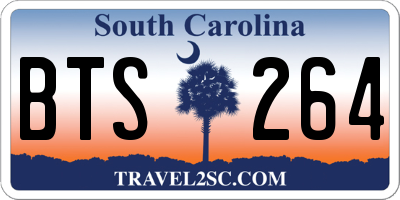 SC license plate BTS264