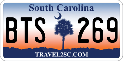 SC license plate BTS269