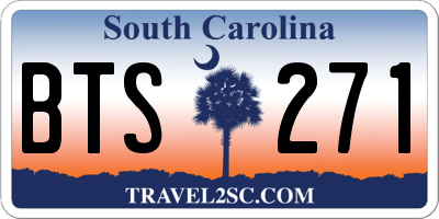 SC license plate BTS271