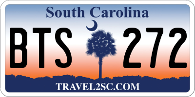 SC license plate BTS272