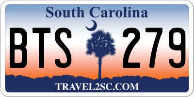 SC license plate BTS279