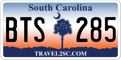 SC license plate BTS285