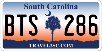 SC license plate BTS286
