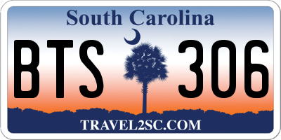 SC license plate BTS306