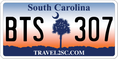 SC license plate BTS307