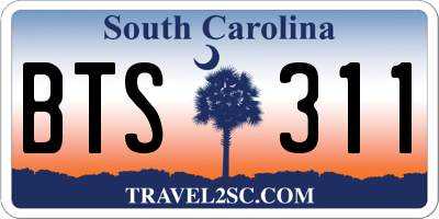 SC license plate BTS311
