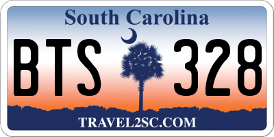 SC license plate BTS328