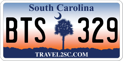SC license plate BTS329