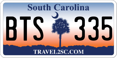 SC license plate BTS335