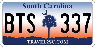 SC license plate BTS337