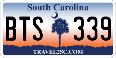 SC license plate BTS339