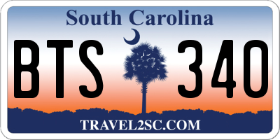 SC license plate BTS340