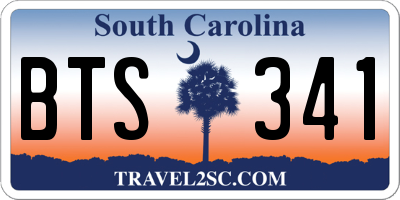 SC license plate BTS341