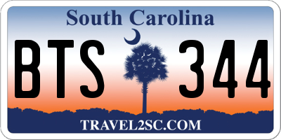 SC license plate BTS344
