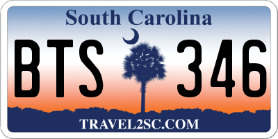SC license plate BTS346