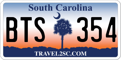 SC license plate BTS354
