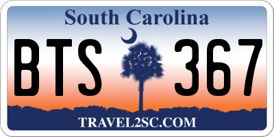 SC license plate BTS367