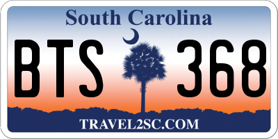SC license plate BTS368