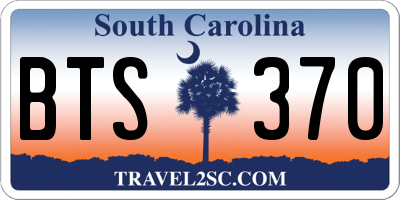 SC license plate BTS370