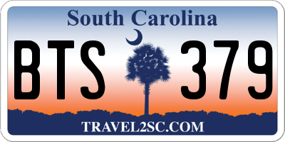 SC license plate BTS379