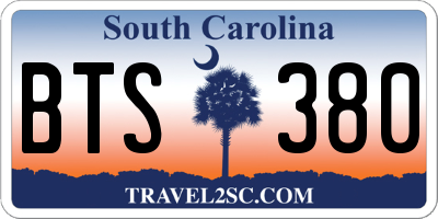 SC license plate BTS380