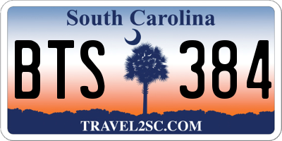 SC license plate BTS384