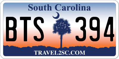 SC license plate BTS394