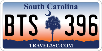 SC license plate BTS396