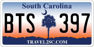 SC license plate BTS397