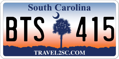 SC license plate BTS415