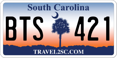 SC license plate BTS421