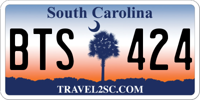 SC license plate BTS424