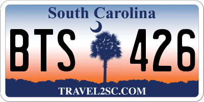 SC license plate BTS426